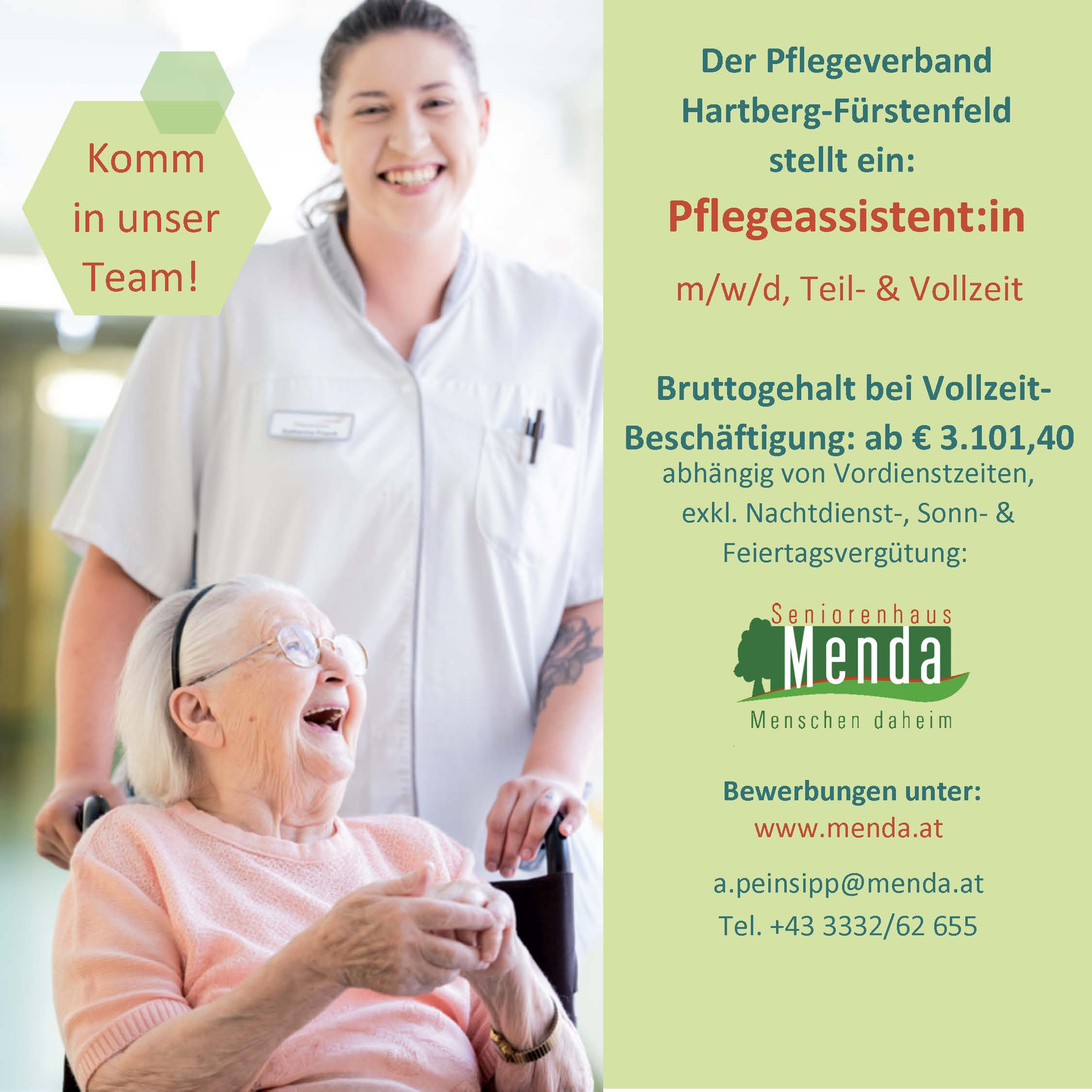 Inserat PA ab Juli 26